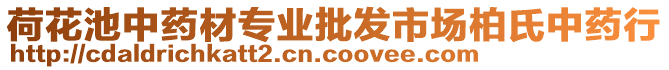 荷花池中藥材專業批發市場柏氏中藥行