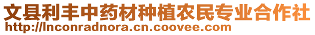 文縣利豐中藥材種植農(nóng)民專業(yè)合作社