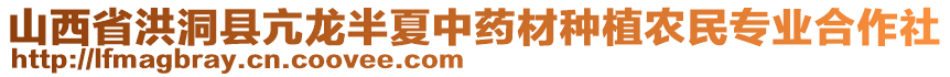 山西省洪洞縣亢龍半夏中藥材種植農(nóng)民專業(yè)合作社