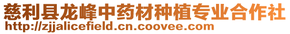 慈利縣龍峰中藥材種植專業(yè)合作社