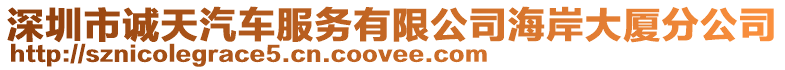 深圳市誠天汽車服務(wù)有限公司海岸大廈分公司