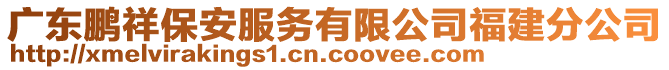 廣東鵬祥保安服務(wù)有限公司福建分公司