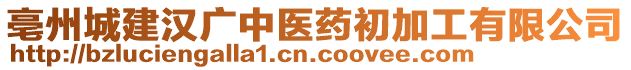 亳州城建漢廣中醫(yī)藥初加工有限公司