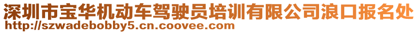 深圳市寶華機(jī)動(dòng)車(chē)駕駛員培訓(xùn)有限公司浪口報(bào)名處