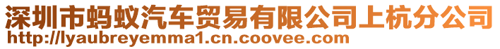 深圳市螞蟻汽車貿(mào)易有限公司上杭分公司