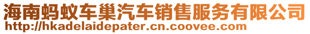 海南螞蟻車巢汽車銷售服務(wù)有限公司