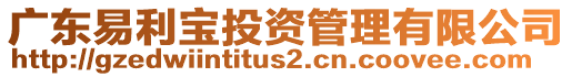 廣東易利寶投資管理有限公司