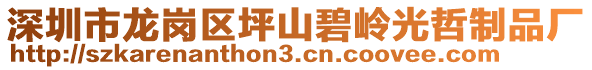 深圳市龍崗區坪山碧嶺光哲制品廠