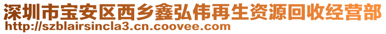 深圳市寶安區(qū)西鄉(xiāng)鑫弘偉再生資源回收經(jīng)營(yíng)部