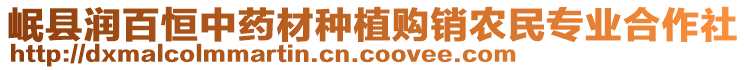 岷縣潤百恒中藥材種植購銷農(nóng)民專業(yè)合作社