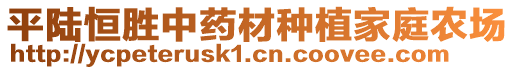 平陆恒胜中药材种植家庭农场