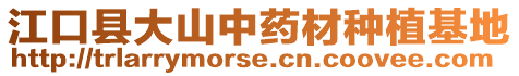 江口縣大山中藥材種植基地