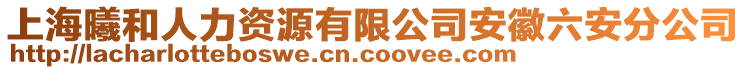 上海曦和人力資源有限公司安徽六安分公司