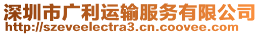 深圳市廣利運(yùn)輸服務(wù)有限公司