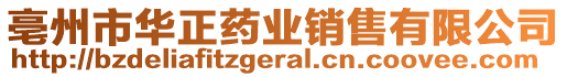 亳州市華正藥業銷售有限公司
