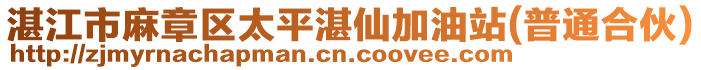 湛江市麻章區(qū)太平湛仙加油站(普通合伙)