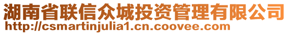 湖南省聯(lián)信眾城投資管理有限公司