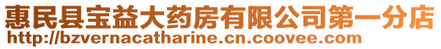 惠民縣寶益大藥房有限公司第一分店