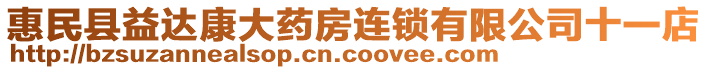 惠民縣益達(dá)康大藥房連鎖有限公司十一店