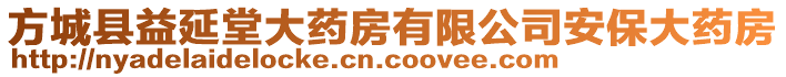 方城縣益延堂大藥房有限公司安保大藥房