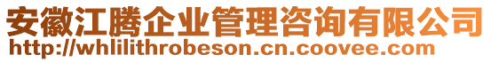 安徽江騰企業(yè)管理咨詢有限公司