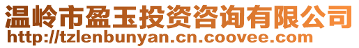 溫嶺市盈玉投資咨詢有限公司