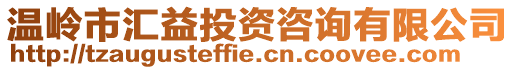 溫嶺市匯益投資咨詢有限公司