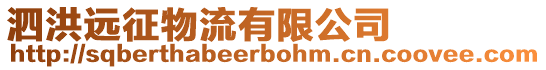 泗洪遠(yuǎn)征物流有限公司