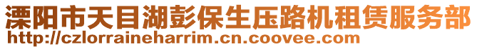 溧陽市天目湖彭保生壓路機租賃服務部