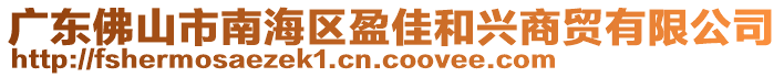 廣東佛山市南海區盈佳和興商貿有限公司