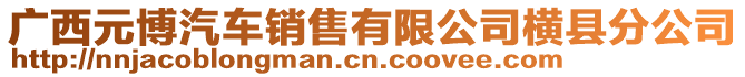 廣西元博汽車銷售有限公司橫縣分公司