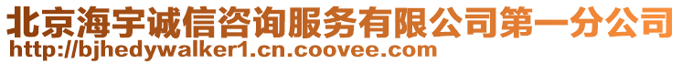 北京海宇誠信咨詢服務(wù)有限公司第一分公司