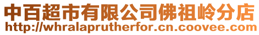 中百超市有限公司佛祖嶺分店