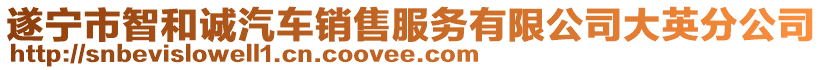 遂寧市智和誠汽車銷售服務有限公司大英分公司