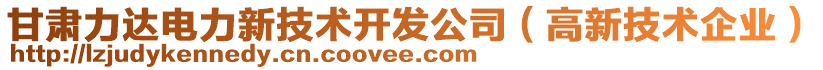 甘肅力達(dá)電力新技術(shù)開發(fā)公司（高新技術(shù)企業(yè)）