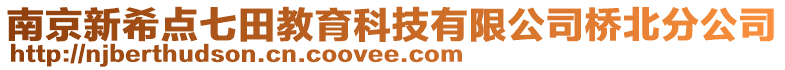 南京新希點(diǎn)七田教育科技有限公司橋北分公司