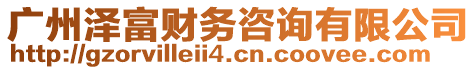 廣州澤富財(cái)務(wù)咨詢(xún)有限公司