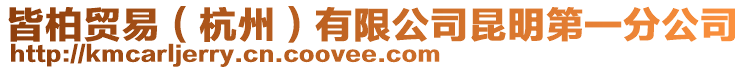 皆柏貿易(杭州)有限公司昆明第一分公司