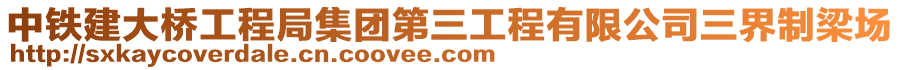 中鐵建大橋工程局集團第三工程有限公司三界制梁場
