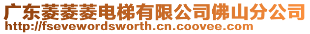 廣東菱菱菱電梯有限公司佛山分公司