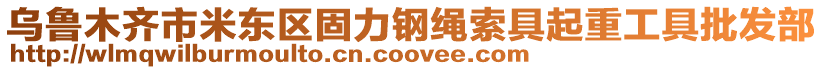 烏魯木齊市米東區固力鋼繩索具起重工具批發部