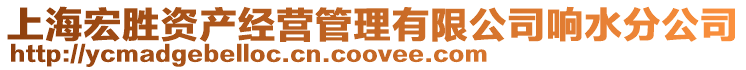 上海宏勝資產經營管理有限公司響水分公司