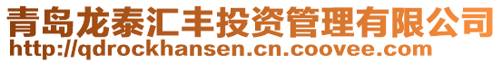 青島龍泰匯豐投資管理有限公司
