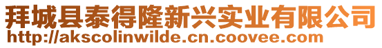 拜城縣泰得隆新興實業(yè)有限公司