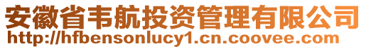 安徽省韋航投資管理有限公司