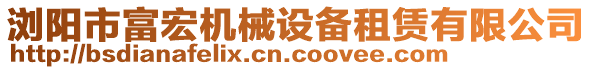 瀏陽市富宏機(jī)械設(shè)備租賃有限公司