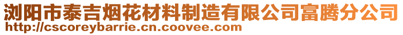 瀏陽市泰吉煙花材料制造有限公司富騰分公司