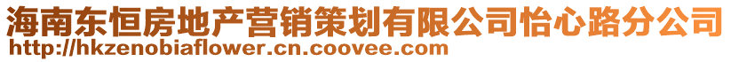 海南東恒房地產(chǎn)營(yíng)銷(xiāo)策劃有限公司怡心路分公司