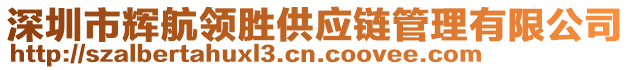 深圳市輝航領(lǐng)勝供應(yīng)鏈管理有限公司