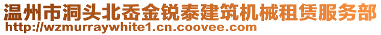 溫州市洞頭北岙金銳泰建筑機(jī)械租賃服務(wù)部